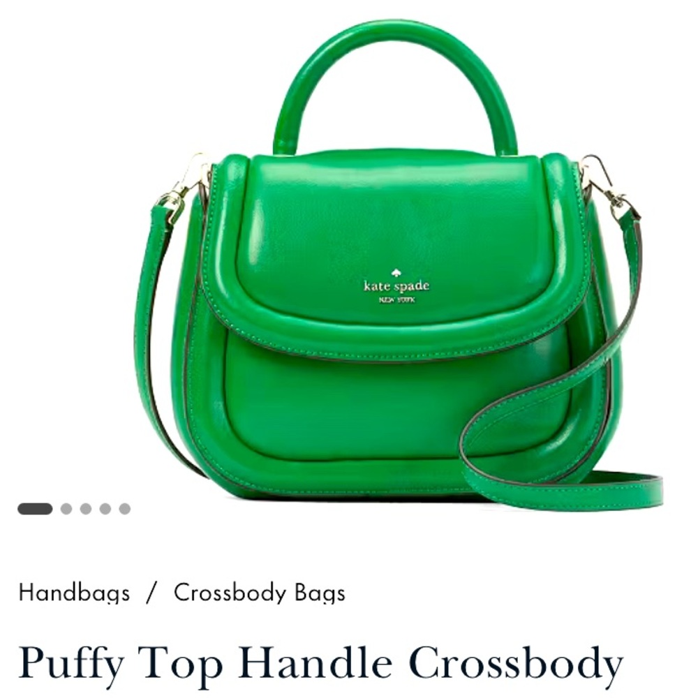 Kate Spade Green puffy handle Crossbody Bag